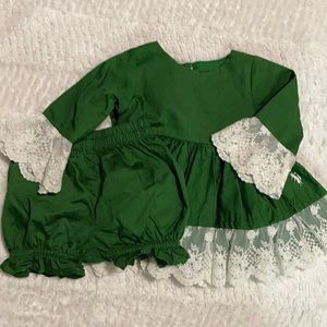 Well Dressed Wolf Green Party Dress size 12 Month